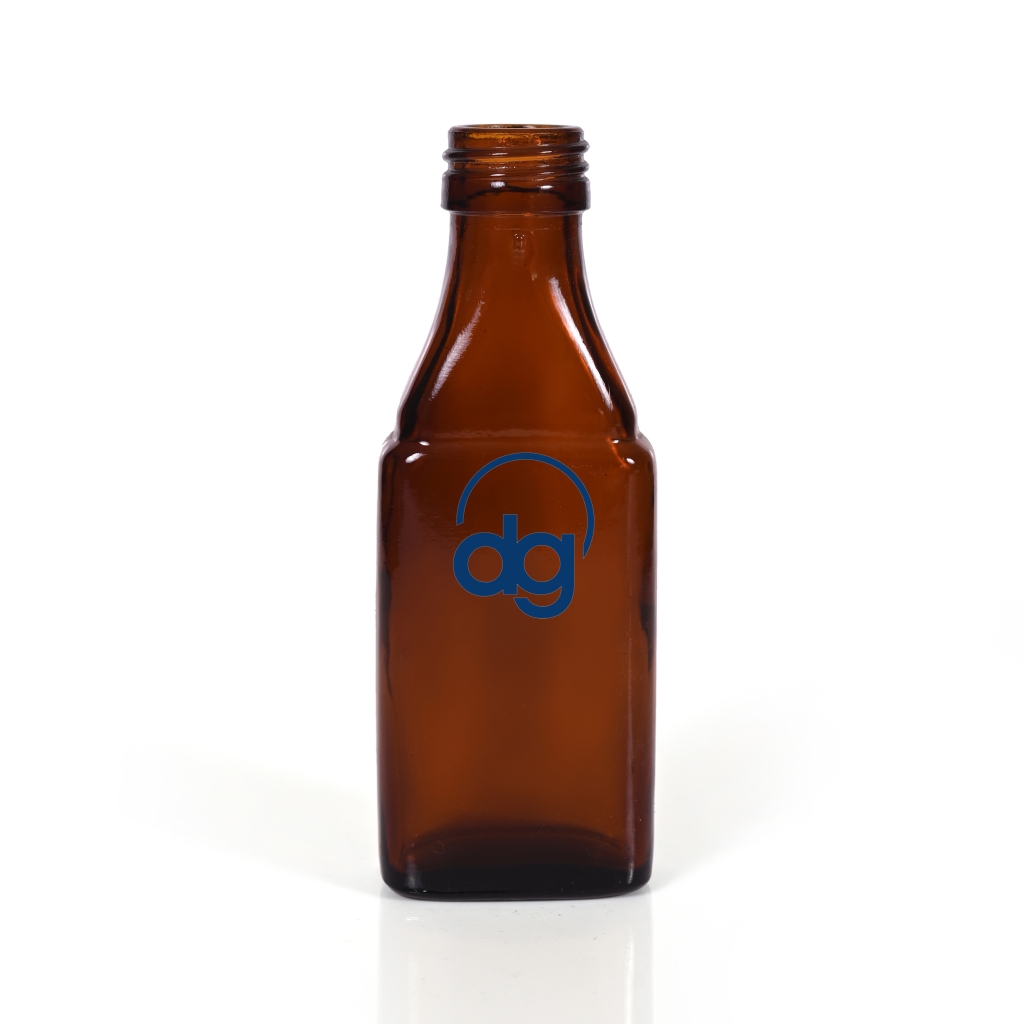 PABL-0100-037: 100ml Rectangular Amber Bottle