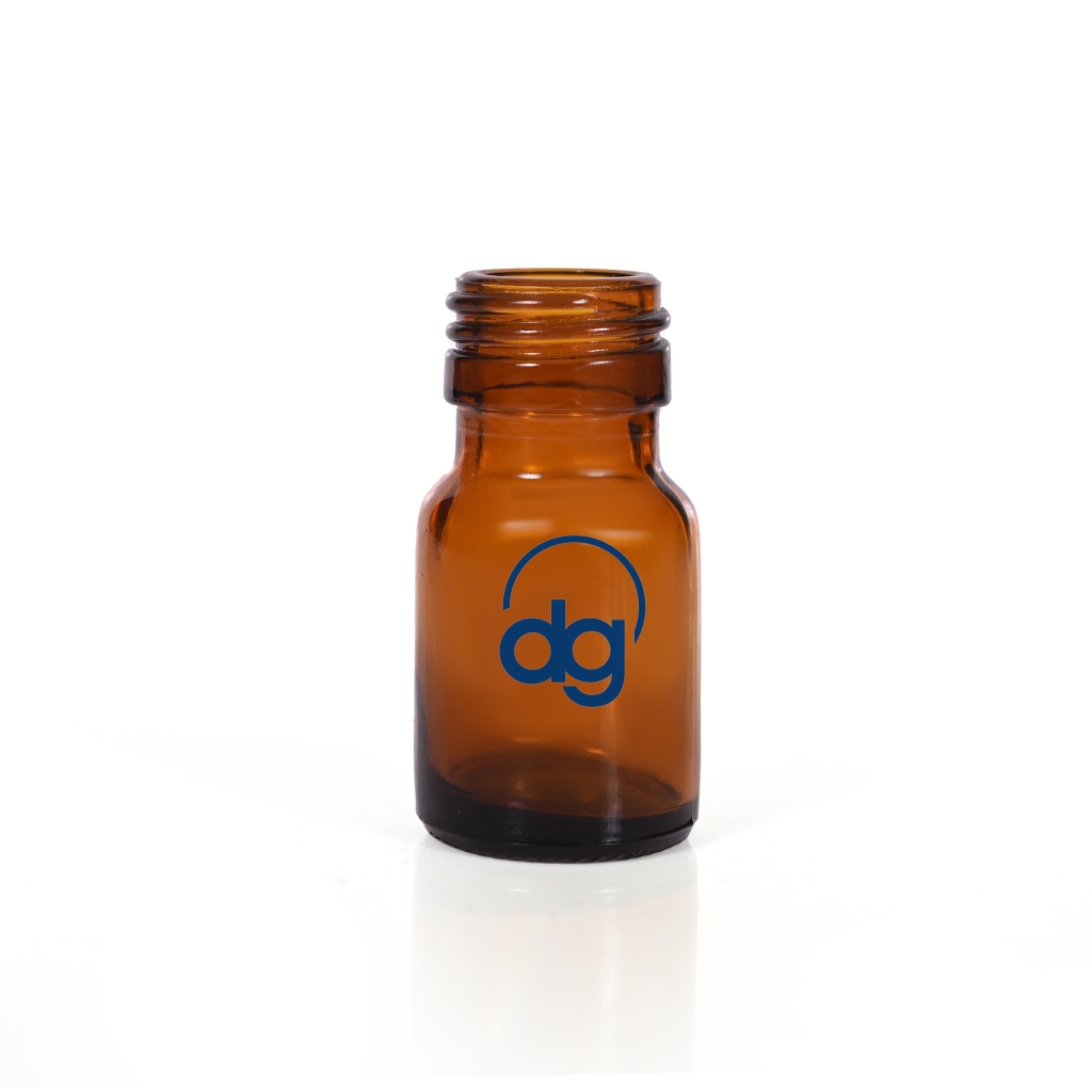 PABL-0020-010: 20ml Round Amber Glass Bottle