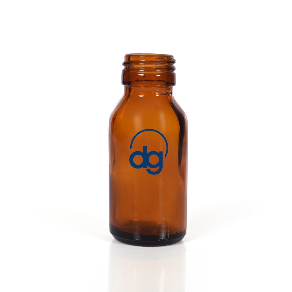 PABL-0046-023: 46ml Ring At 30 ml Amber Glass Bottle