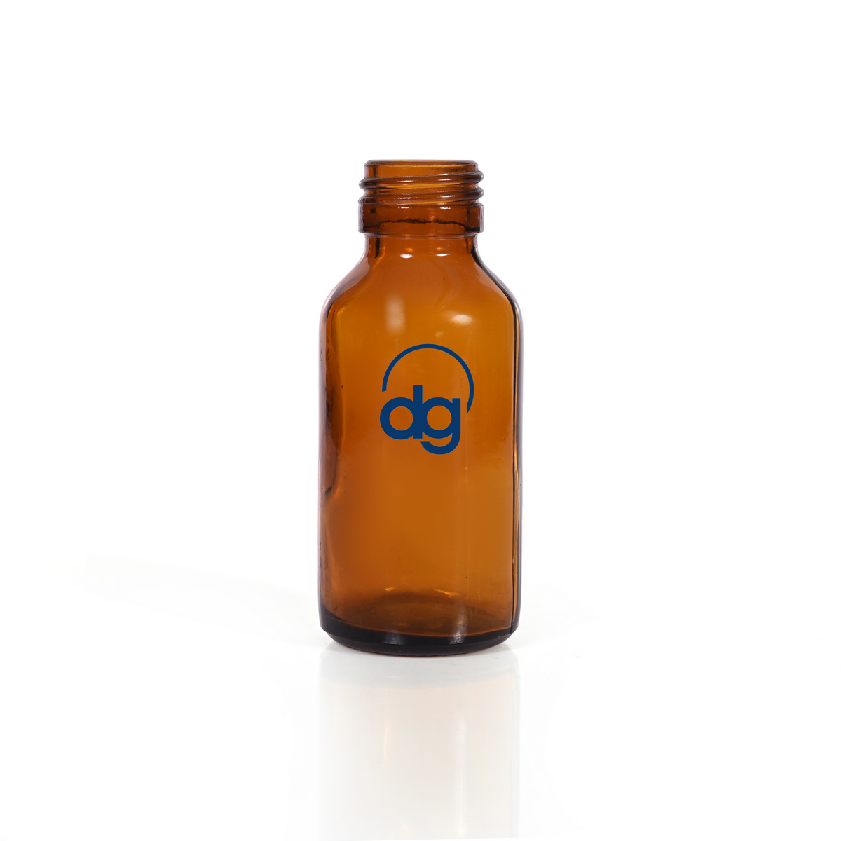 PABL-0060-028: 60ml Round Amber Glass Bottle
