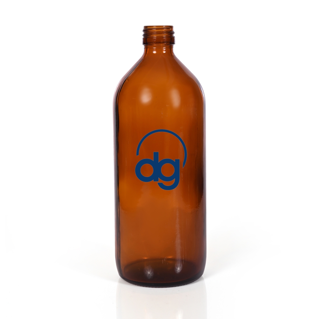 PABL-0680-056: 680ml Round Amber Glass Bottle