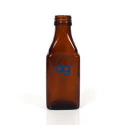100ml Rectangular Amber Bottle