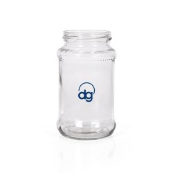 400Gms Dotted Round Glass Jar
